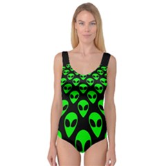 We Are Watching You! Aliens Pattern, Ufo, Faces Princess Tank Leotard  by Casemiro