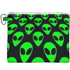 We Are Watching You! Aliens Pattern, Ufo, Faces Canvas Cosmetic Bag (xxxl) by Casemiro