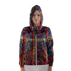 Crackle Women s Hooded Windbreaker by WILLBIRDWELL