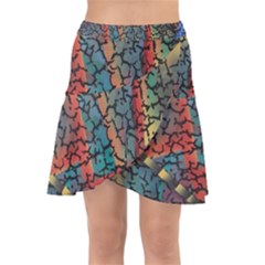Crackle Wrap Front Skirt by WILLBIRDWELL