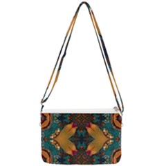 Teal And Orange Double Gusset Crossbody Bag by Dazzleway