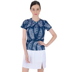 Blue Leaves Women s Sports Top by goljakoff