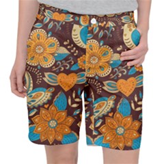Butterfly And Flowers Pocket Shorts