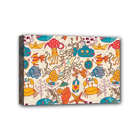 Sea Creatures Mini Canvas 6  X 4  (stretched) by goljakoff