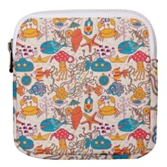 Sea Creatures Mini Square Pouch by goljakoff