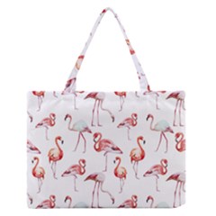 Rose Flamingos Zipper Medium Tote Bag by goljakoff