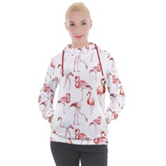 Rose Flamingos Women s Hooded Pullover by goljakoff