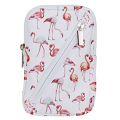 Rose Flamingos Belt Pouch Bag (small) by goljakoff