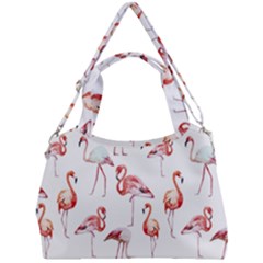 Rose Flamingos Double Compartment Shoulder Bag by goljakoff