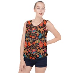 Khokhloma Bubble Hem Chiffon Tank Top by goljakoff