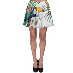 Tropical flowers Skater Skirt