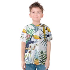 Tropical flowers Kids  Cotton Tee