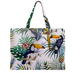Tropical flowers Zipper Mini Tote Bag