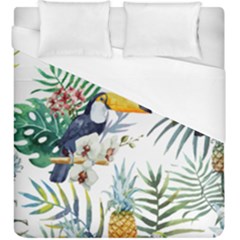 Tropical flowers Duvet Cover (King Size)