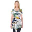 Tropical flowers Short Sleeve Tunic  View1