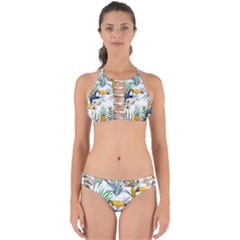 Tropical flowers Perfectly Cut Out Bikini Set