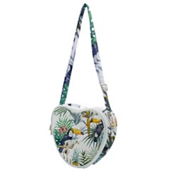 Tropical flowers Heart Shoulder Bag