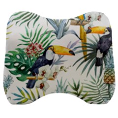 Tropical flowers Velour Head Support Cushion