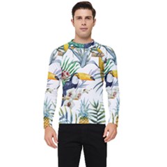 Tropical flowers Men s Long Sleeve Rash Guard