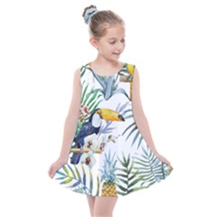 Tropical flowers Kids  Summer Dress