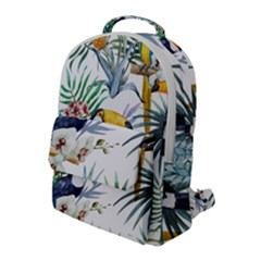 Tropical flowers Flap Pocket Backpack (Large)