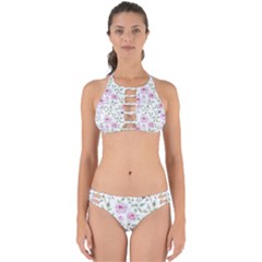 Rose flowers Perfectly Cut Out Bikini Set