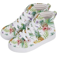 Tropical Pineapples Kids  Hi-top Skate Sneakers by goljakoff