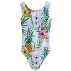 Tropical Pineapples Kids  Cut-out Back One Piece Swimsuit by goljakoff