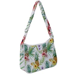 Tropical pineapples Zip Up Shoulder Bag