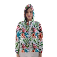 Tropical Flamingo Women s Hooded Windbreaker by goljakoff