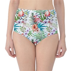 Tropical Flamingo Classic High-waist Bikini Bottoms by goljakoff