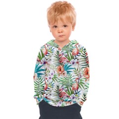 Tropical Flamingo Kids  Overhead Hoodie by goljakoff