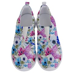 Purple Flowers No Lace Lightweight Shoes by goljakoff