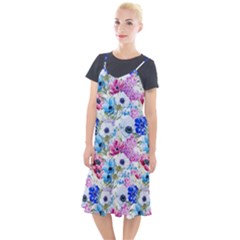 Purple Flowers Camis Fishtail Dress