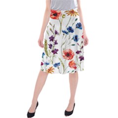 Flowers Midi Beach Skirt by goljakoff