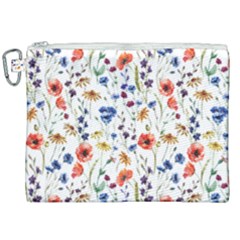 Flowers Pattern Canvas Cosmetic Bag (xxl) by goljakoff