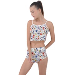 Flowers Pattern Summer Cropped Co-ord Set by goljakoff