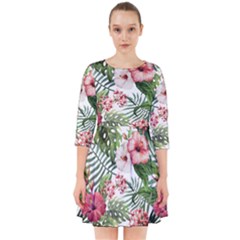 Tropical Flowers Smock Dress by goljakoff