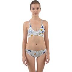 Summer Flowers Wrap Around Bikini Set by goljakoff