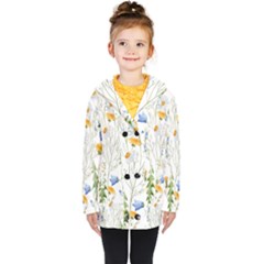 Summer Flowers Kids  Double Breasted Button Coat by goljakoff