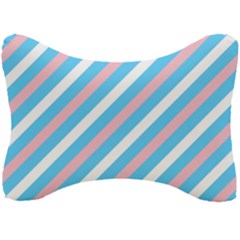 Transgender Pride Diagonal Stripes Pattern Seat Head Rest Cushion by VernenInk