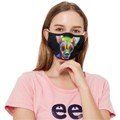 Rainbow  Chihuahua  Fitted Cloth Face Mask (adult) by RetroRebelDesigns