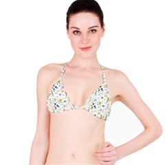 Summer Flowers Pattern Bikini Top