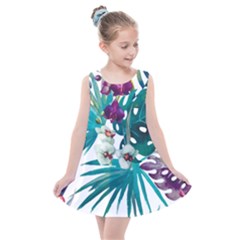 Tropical Flowers Kids  Summer Dress by goljakoff