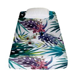 Tropical Flowers Pattern Fitted Sheet (single Size) by goljakoff