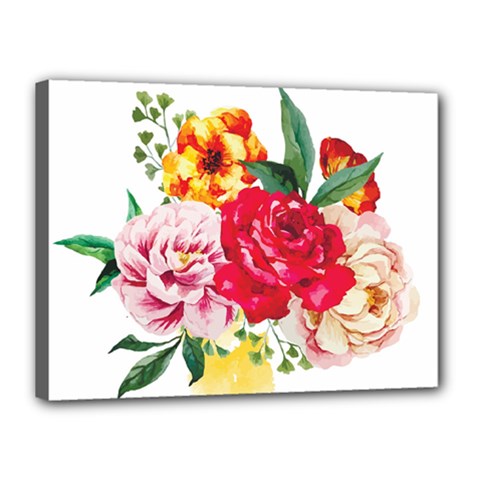 Garden Flowers Canvas 16  X 12  (stretched) by goljakoff