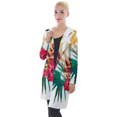 Tropical Flowers Hooded Pocket Cardigan by goljakoff