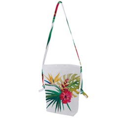 Tropical Flowers Folding Shoulder Bag by goljakoff
