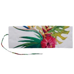 Tropical Flowers Roll Up Canvas Pencil Holder (m) by goljakoff