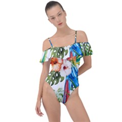 Jungle Frill Detail One Piece Swimsuit by goljakoff